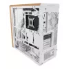 Caja de PC Lian Li Lancool 217 Midi Tower — blanca y madera, compatible con ATX/EATX/Micro-ITX, 2x170 mm frontal, 1x140 mm trasero, 1×3,5 inch + 8×2,5 inch