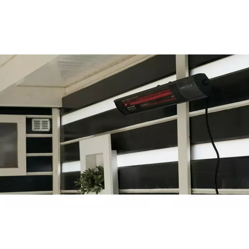 Calefactor infrarrojo SUNRED RD-DARK-20, 2000 W, montaje en pared, IP55, negro
