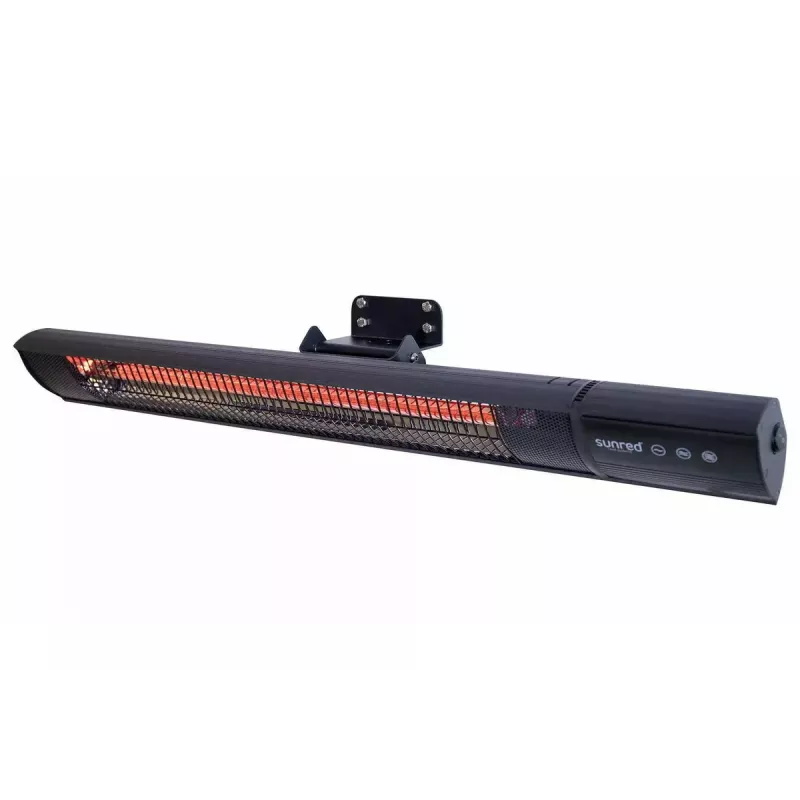 Calefactor infrarrojo SUNRED RD-DARK-20, 2000 W, montaje en pared, IP55, negro