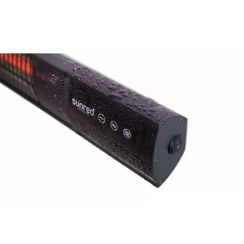 Calefactor infrarrojo SUNRED RD-DARK-20, 2000 W, montaje en pared, IP55, negro