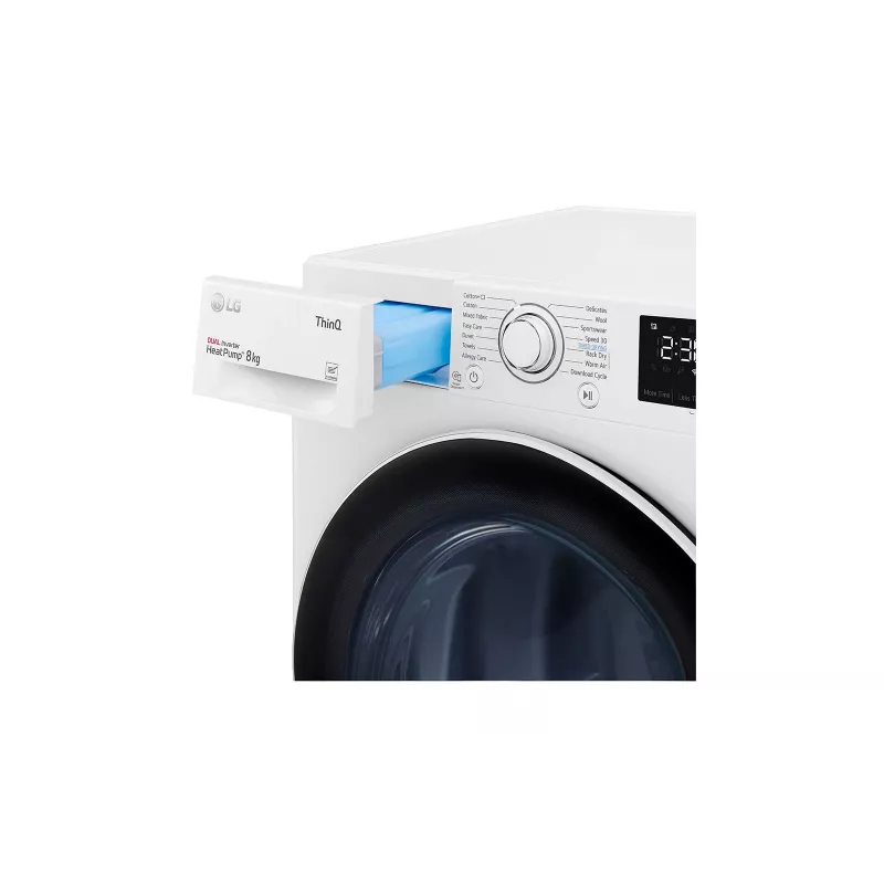 LG RH80V3AV6N secadora con bomba de calor independiente carga frontal 8 kg blanca