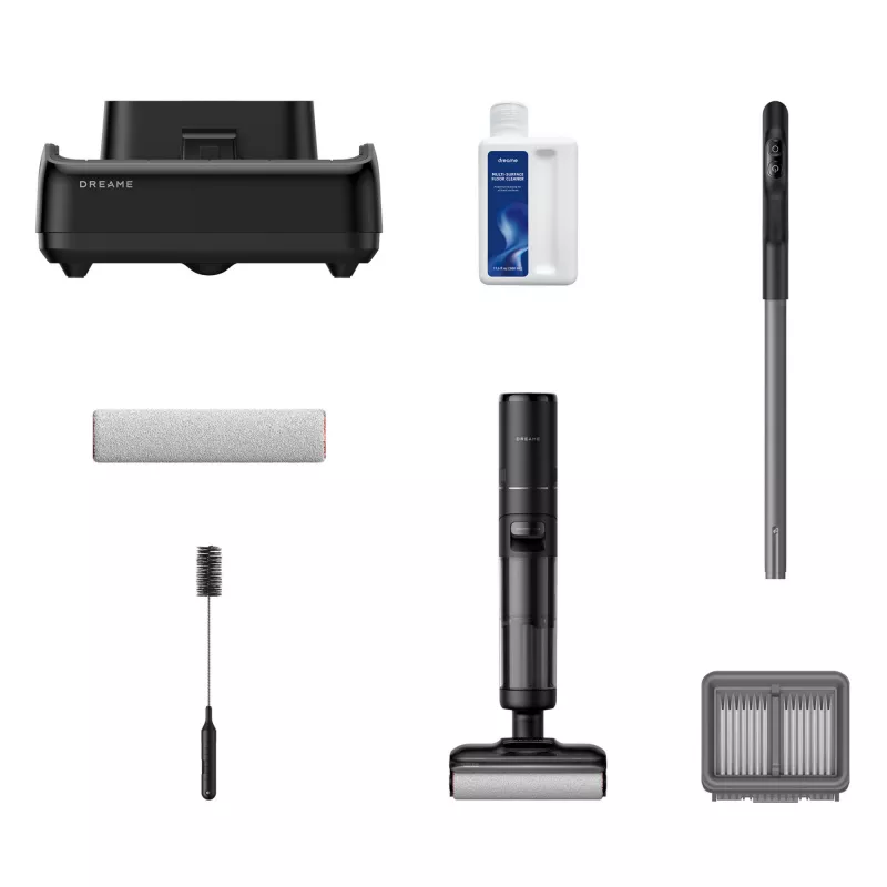 Dreame H12 Pro FlexReach, aspirador 2 en 1 con batería, sin bolsa, negro, 0,78 l, 0,7 l, rectangular