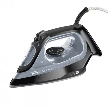 Plancha de vapor Braun TexStyle 3 SI3055BK suela cerámica 2400 W negra