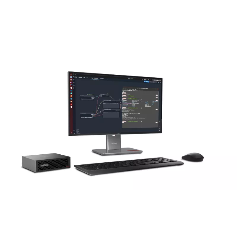 Lenovo ThinkStation PGX GB10 128 GB LPDDR5x-SDRAM 4 TB SSD DGX OS Mini Tower Mini-PC negro
