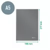 Leitz Notebook Solid Hardcover A5 cuadriculado 90 g/m² 80 hojas, liso, azul, A5, 80 hojas, brillante, 80 g/m²