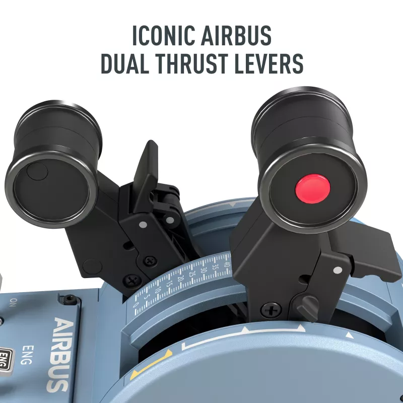 Thrustmaster TCA Quadrant Airbus Edition negro, azul Flight Sim PC
