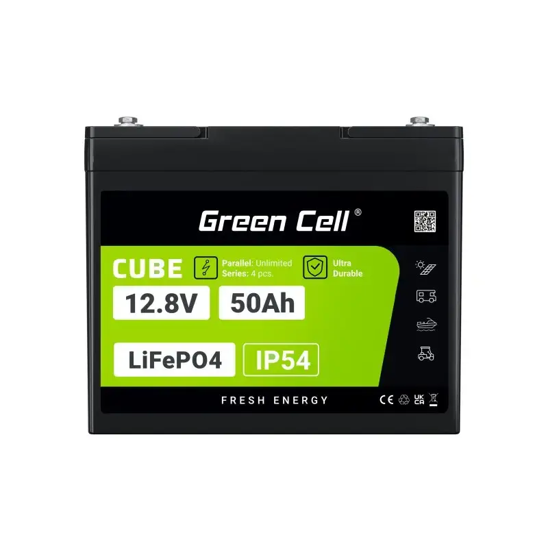 Batería UPS Green Cell LFPGC12V50AH litio hierro fosfato 12V 50Ah 640Wh, 75A descarga