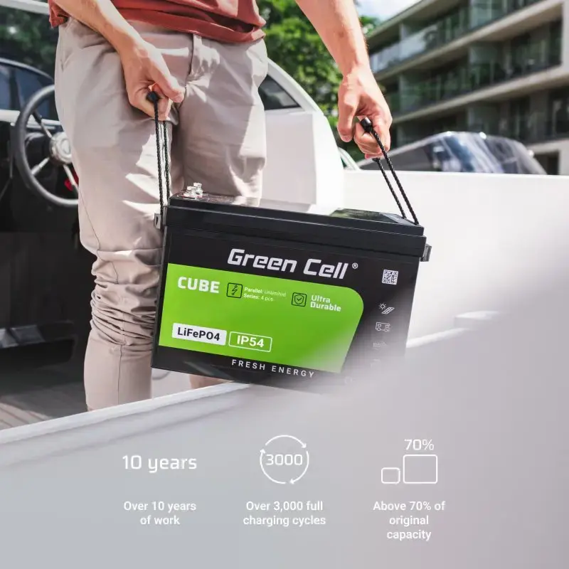 Batería UPS Green Cell LFPGC12V50AH litio hierro fosfato 12V 50Ah 640Wh, 75A descarga