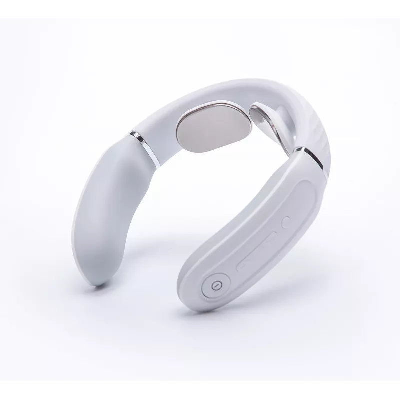 SKG 4356E - blanco, masaje combinado, cuello, blanco, silicona, botones, batería
