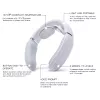 SKG 4356E - blanco, masaje combinado, cuello, blanco, silicona, botones, batería