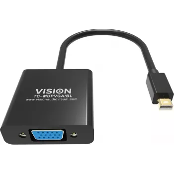 Adaptador de cable de vídeo Mini DisplayPort a VGA Vision TC-MDPVGA/BL
