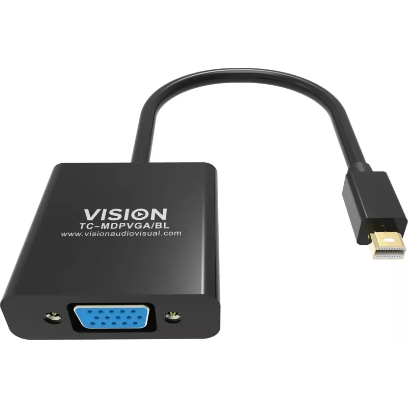 Adaptador de cable de vídeo Mini DisplayPort a VGA Vision TC-MDPVGA/BL