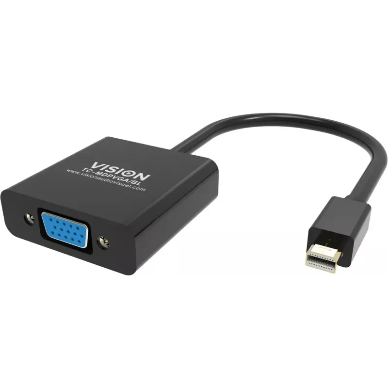 Adaptador de cable de vídeo Mini DisplayPort a VGA Vision TC-MDPVGA/BL