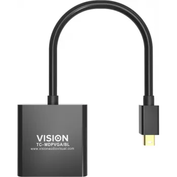 Adaptador de cable de vídeo Mini DisplayPort a VGA Vision TC-MDPVGA/BL