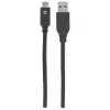 Cable Manhattan USB-C a USB-A, 1 m, conector macho a conector macho, 10 Gbit/s (USB 3.2 Gen 2, también conocido como USB 3.1), 3 A (carga rápida), SuperSpeed+ USB, negro, garantía de por vida, equivalente a USB31AC1M