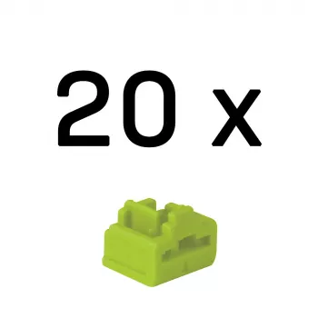 Bloqueador de puerto RJ-45 Lindy (sin llave) – pack de 20, verde
