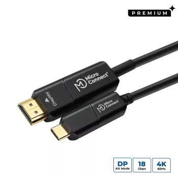 Adaptador de cable de vídeo Microconnect USB3.1CHDMI10OP 10 m USB Type-C HDMI negro