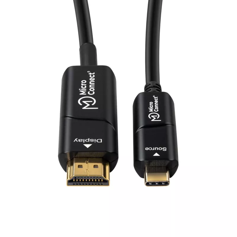 Adaptador de cable de vídeo Microconnect USB3.1CHDMI10OP 10 m USB Type-C HDMI negro
