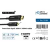 Adaptador de cable de vídeo Microconnect USB3.1CHDMI10OP 10 m USB Type-C HDMI negro