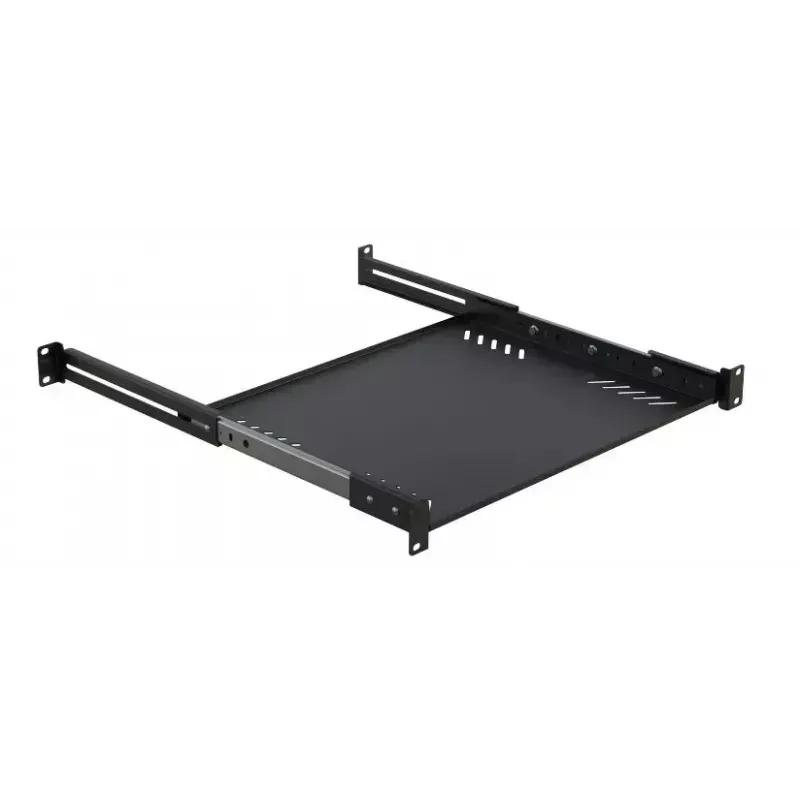 Bandeja para rack Lanview LVR1U-SLIDE-600MM-BL — 1HE extraíble 600 mm negro