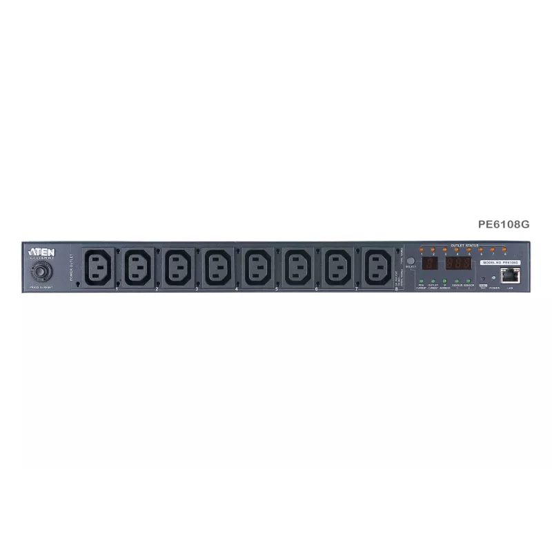 PDU conmutada y medida ATEN 1U 10A 8 tomas + software Eco PDU Manager gratis