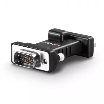 Emulador EDID VGA Lindy, negro, 3840 x 2160 píxeles, metal, DC, 5 V, 48 mm