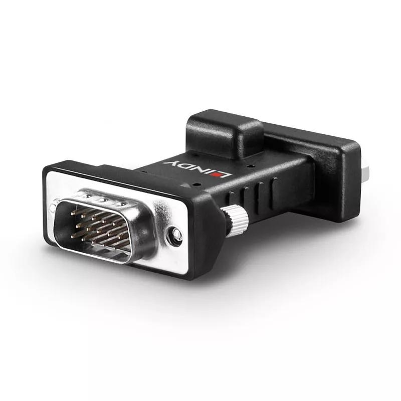 Emulador EDID VGA Lindy, negro, 3840 x 2160 píxeles, metal, DC, 5 V, 48 mm