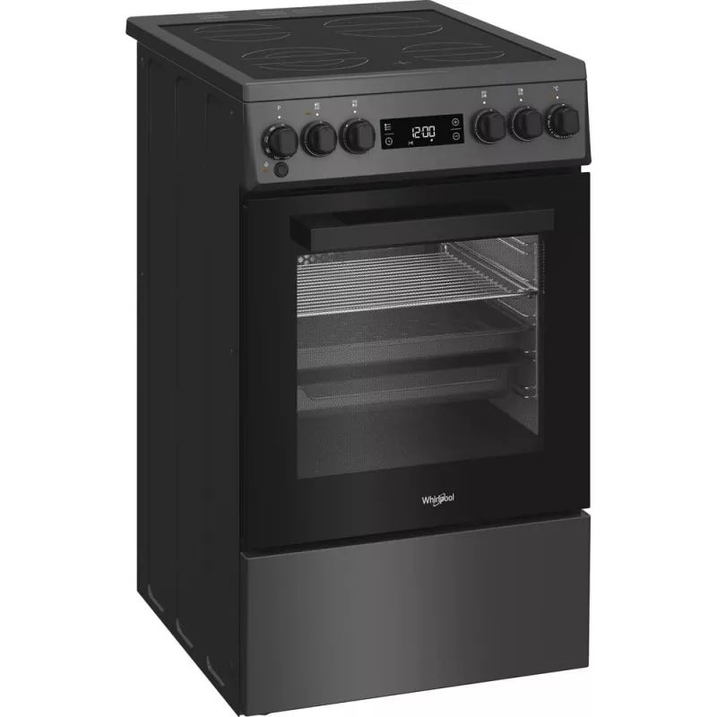 Whirlpool W5V8LCSA cocina independiente eléctrica con placa vitrocerámica antracita