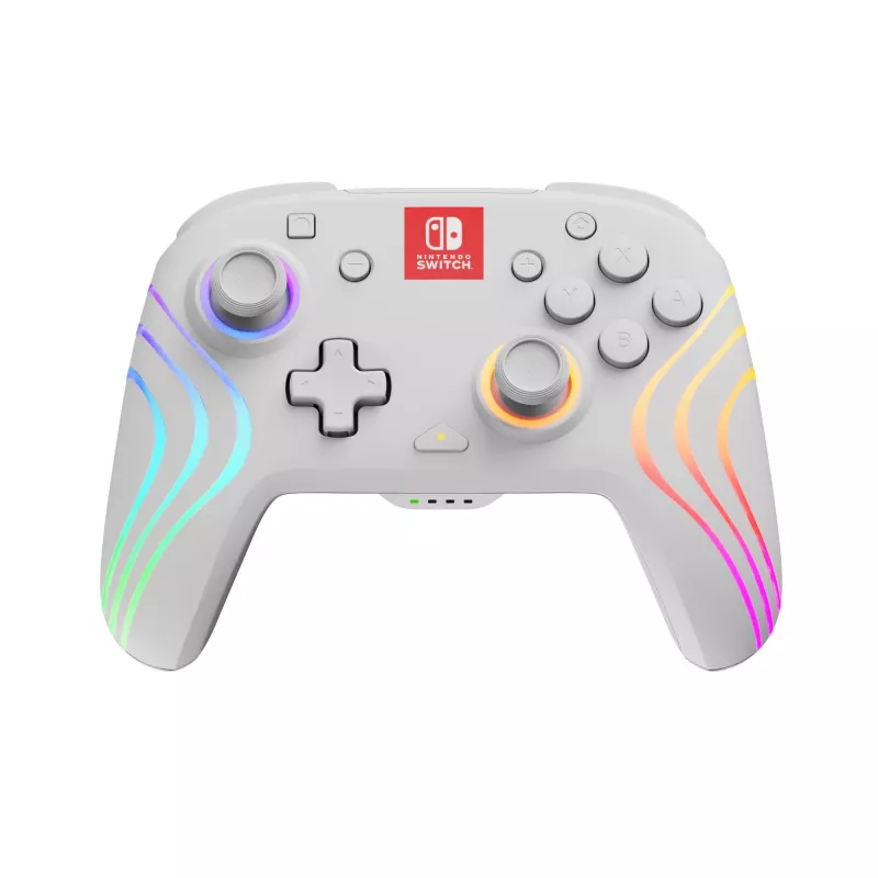 PDP Afterglow Wave White mando USB analógico / digital Nintendo Switch, Nintendo Switch Lite, Nintendo Switch OLED