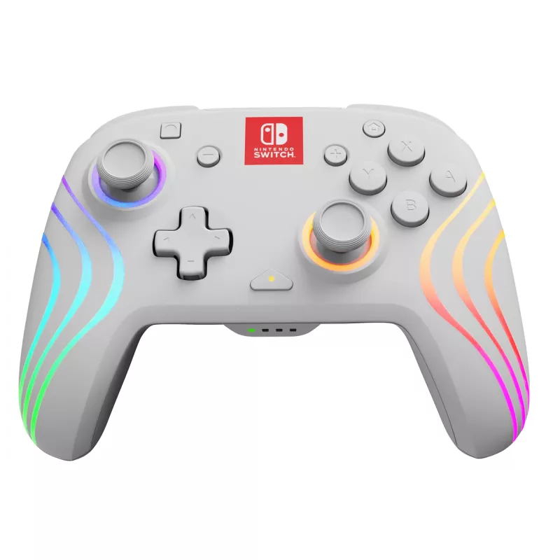 PDP Afterglow Wave White mando USB analógico / digital Nintendo Switch, Nintendo Switch Lite, Nintendo Switch OLED