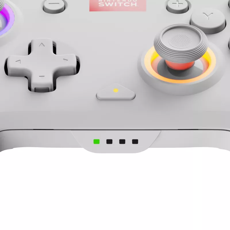 PDP Afterglow Wave White mando USB analógico / digital Nintendo Switch, Nintendo Switch Lite, Nintendo Switch OLED