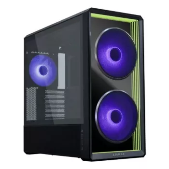 Caja para PC Lian Li Lancool 217 INF Midi Tower — Negra, compatibilidad EATX/ATX/Micro‑ATX/Mini‑ITX, 2x120mm frontal, 1x140mm trasero, 1×3,5