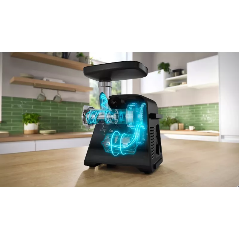 Bosch Serie 6 Picadora de carne 2100 W Negra, Plata