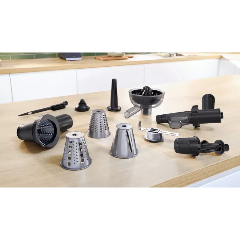Bosch Serie 6 Picadora de carne 2100 W Negra, Plata