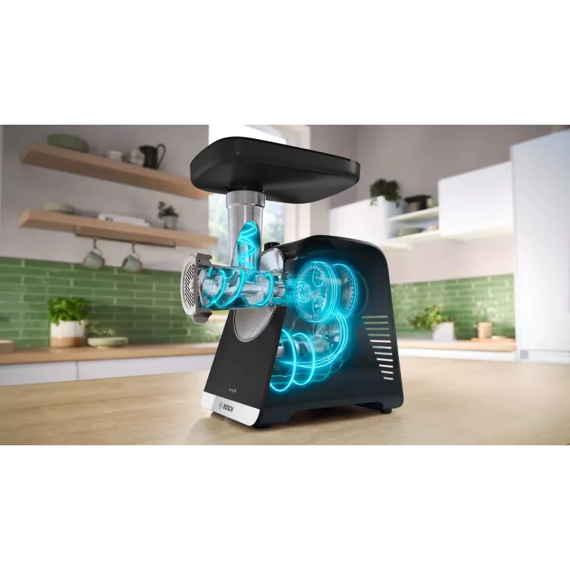 Bosch Serie 6 Picadora de carne 2100 W Negra, Plata