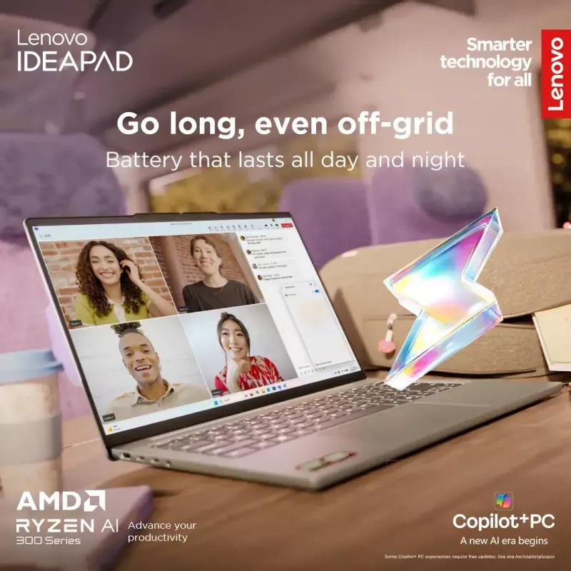 Portátil Lenovo IdeaPad Slim 5 — Ryzen 5 7535HS, 14 inch WUXGA OLED (1920×1200) 400 nits, 16 GB RAM, 512 GB SSD, Radeon 660M, microSD, Windows 11 Home