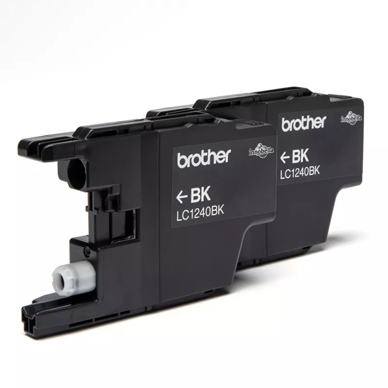 Brother LC1240BKBP2 paquete doble de cartuchos de tinta, 2 x negro, 600 páginas