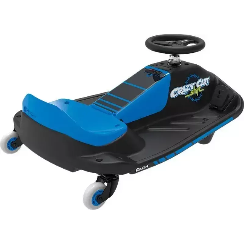Kart de derrape eléctrico Razor Crazy Cart Shift, azul, 12 V, litio