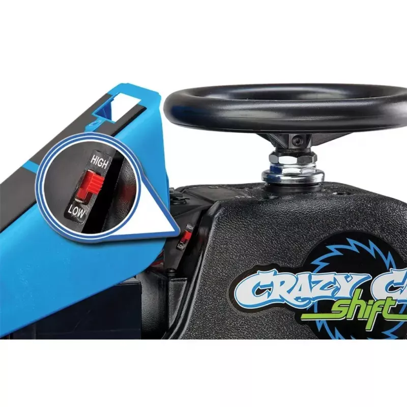 Kart de derrape eléctrico Razor Crazy Cart Shift, azul, 12 V, litio