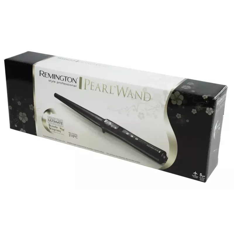 Rizador Remington REM-CI95 — calentamiento cerámico, máx. 210 °C, LCD, cable de 3 m, negro