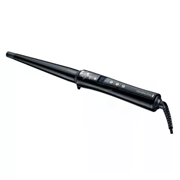 Rizador Remington REM-CI95 — calentamiento cerámico, máx. 210 °C, LCD, cable de 3 m, negro