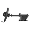 Soporte para coche Crong Carclip para salpicadero y parabrisas, pasivo, para smartphones, negro (carbono)