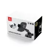 Soporte para coche Crong Carclip para salpicadero y parabrisas, pasivo, para smartphones, negro (carbono)