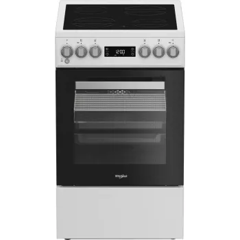 Whirlpool W5V5LCW Cocina independiente placa eléctrica vitrocerámica negra, blanca