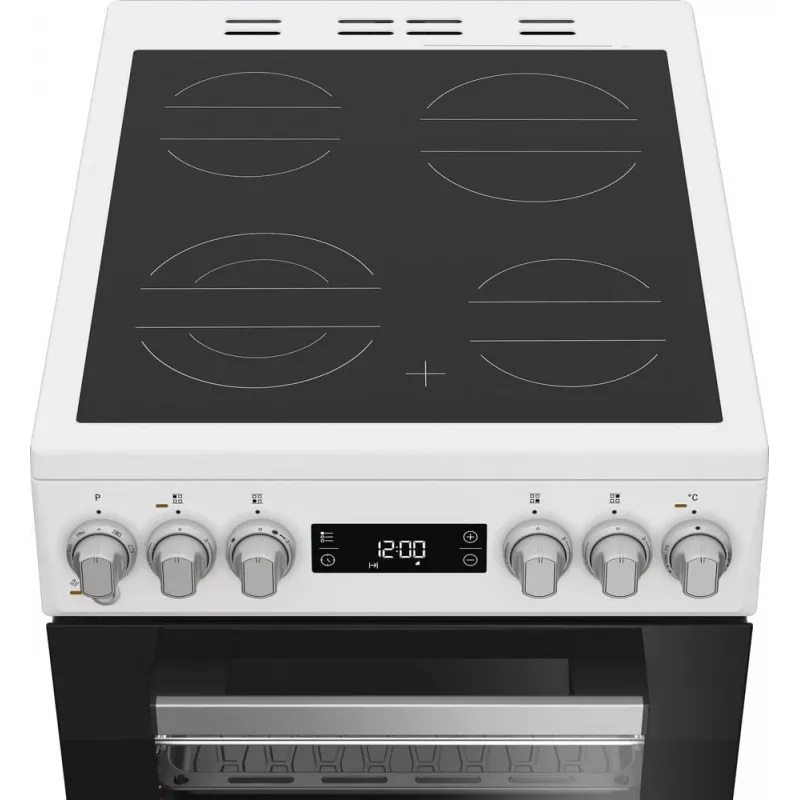 Whirlpool W5V5LCW Cocina independiente placa eléctrica vitrocerámica negra, blanca