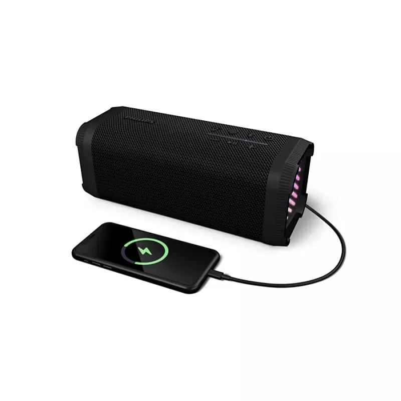 Altavoz portátil mono Philips TAS5000EB, 35 W RMS, 2 vías, Bluetooth, 30 m de alcance, negro