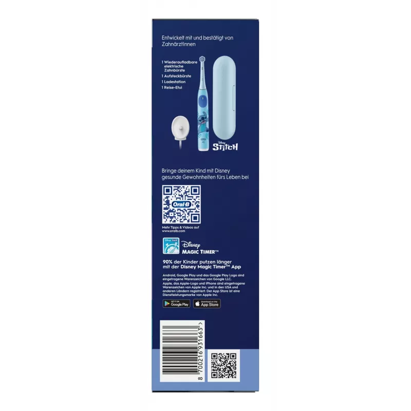 Oral-B iO Kids Stitch cepillo de dientes infantil rotatorio azul
