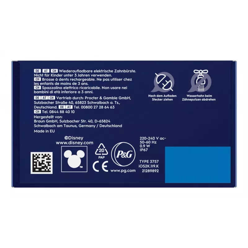 Oral-B iO Kids Stitch cepillo de dientes infantil rotatorio azul