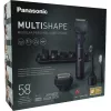 Recortadora de viaje Panasonic X-Shape Travel — azul, batería de litio integrada, accesorios múltiples (barba, cuerpo, pelo, afeitadora de lámina, cepillo de dientes), 1–30 mm, 196×49×43 mm