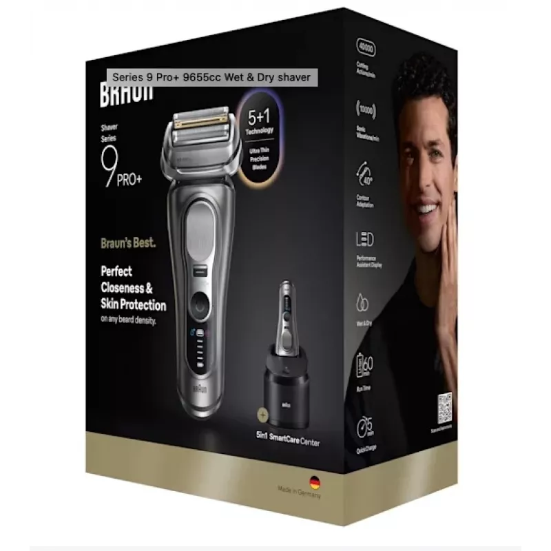 Braun Series 9 Pro+ 9655cc Afeitadora de lámina recortadora gris
